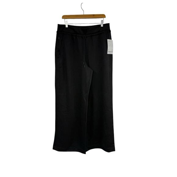 Athleta XL Allure High Rise Pant, Black Wide Pants Mid-Weight Relaxed Fit NWT - Picture 1 of 11